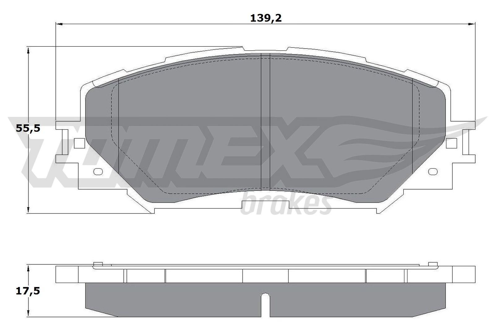 Sada brzdových platničiek kotúčovej brzdy TOMEX Brakes
